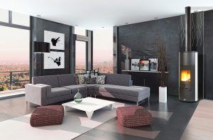 Poêles à bois contemporain FUSHIA